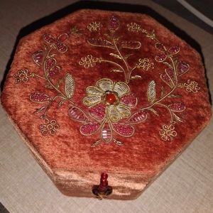 Pier 1 Cute Red Trinket Box/Jewelry Box/ Sewing Box